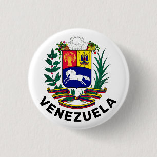 Venezuela coat of arms 3 cm round badge