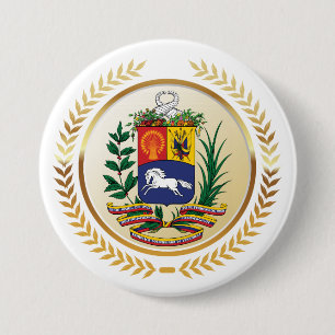 Venezuela Coat of Arms 7.5 Cm Round Badge