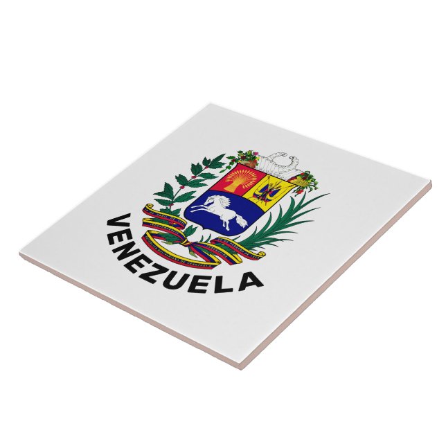 Venezuela coat of arms ceramic tile (Side)