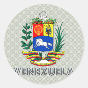 Venezuela Coat of Arms Classic Round Sticker