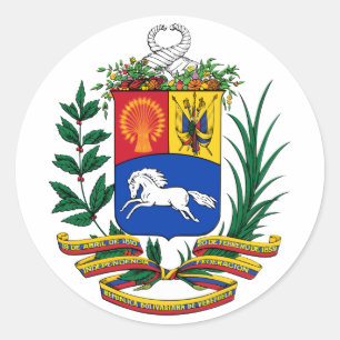 Venezuela Coat Of Arms Classic Round Sticker