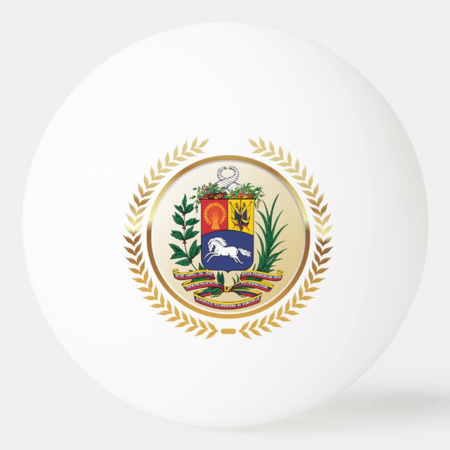 Venezuela Coat of Arms Ping Pong Ball (Front)