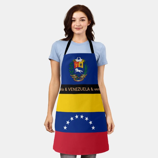 Venezuela Cooking, Venezuela Flag Chefs kitchen Apron (Worn)