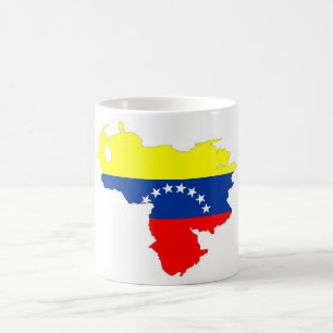 venezuela country flag map shape symbol coffee mug