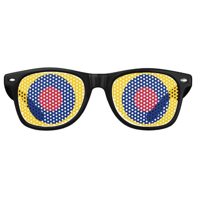 venezuela country flag roundel round symbol retro sunglasses (Front)