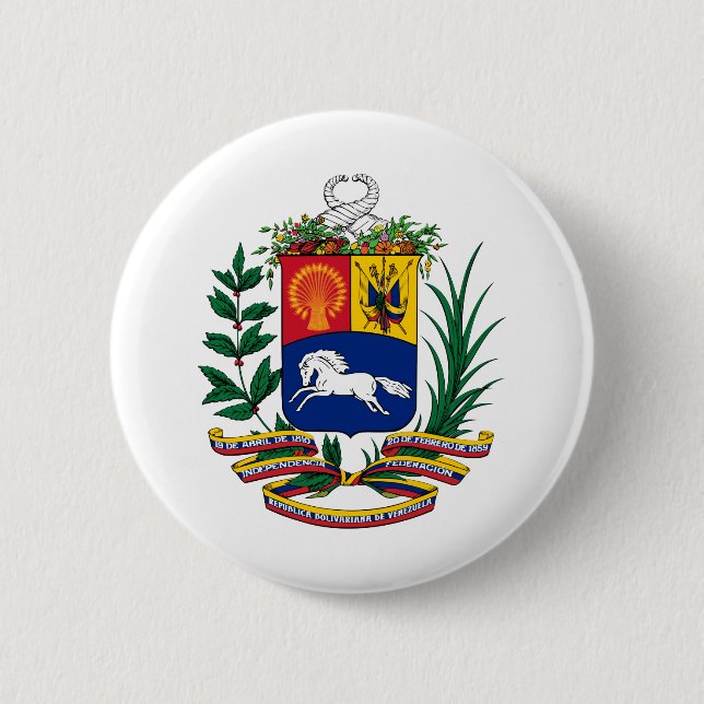 venezuela emblem 6 cm round badge (Front)