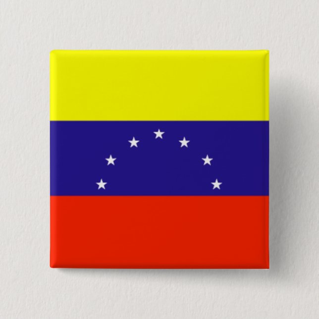 Venezuela Flag 15 Cm Square Badge (Front)