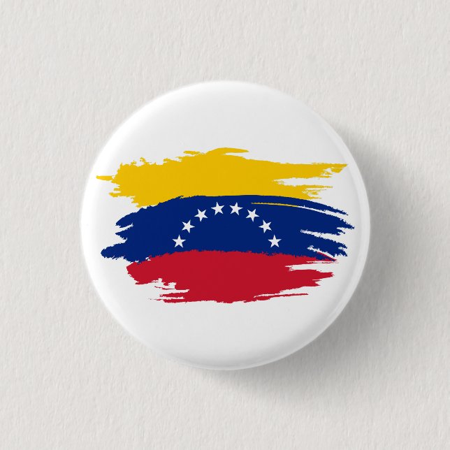 Venezuela Flag 3 Cm Round Badge (Front)