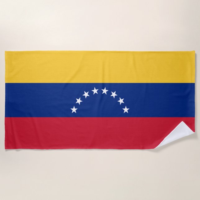 Venezuela flag beach towel (Front)