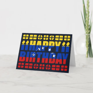 Venezuela Flag Birthday Card