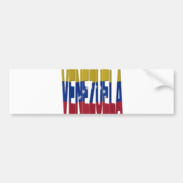 Venezuela flag bumper sticker (Front)