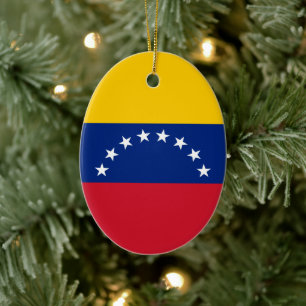 Venezuela Flag Ceramic Ornament