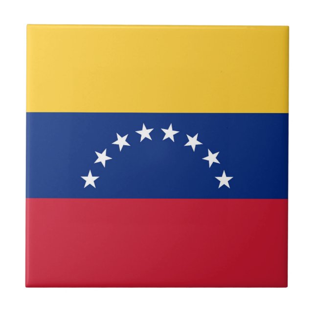 Venezuela flag ceramic tile (Front)