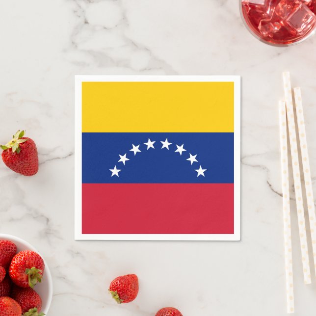 Venezuela flag custom napkins (Insitu)