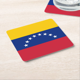 Venezuela flag custom paper drink coasters