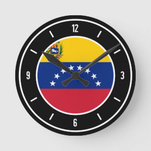 Venezuela Flag Elegant Round Clock