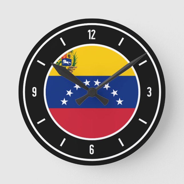 Venezuela Flag Elegant Round Clock (Front)