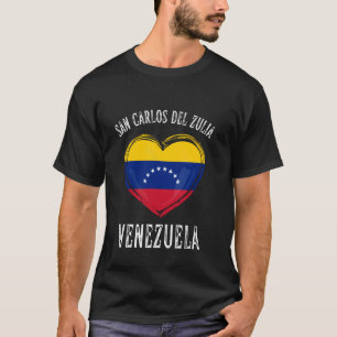 Venezuela Flag Heart San Carlos Del Zulia City T-Shirt