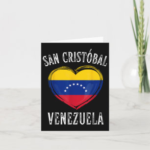Venezuela Flag Heart San Cristobal City  Card