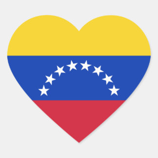 Venezuela Flag Heart Sticker