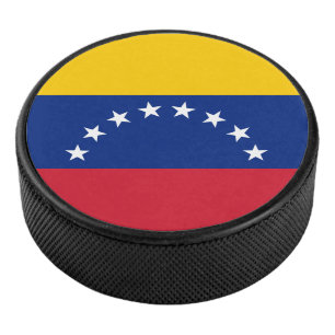 Venezuela flag hockey puck
