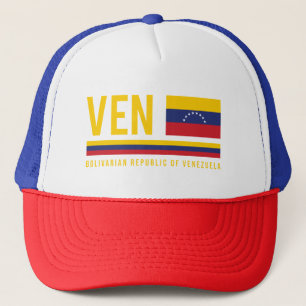 Venezuela Flag & ISO Code Alpha 3 Design Trucker Hat