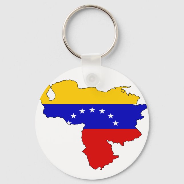Venezuela flag map key ring (Front)