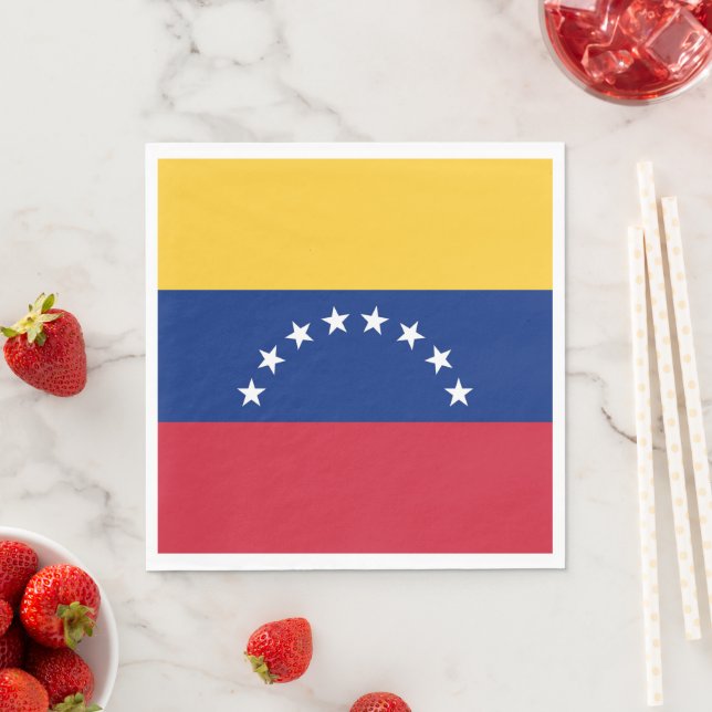 Venezuela flag napkin (Insitu)