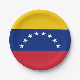 Venezuela flag paper plate