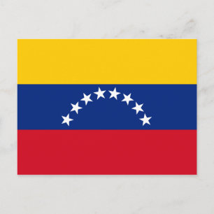 Venezuela flag patriotic Venezuelans Postcard