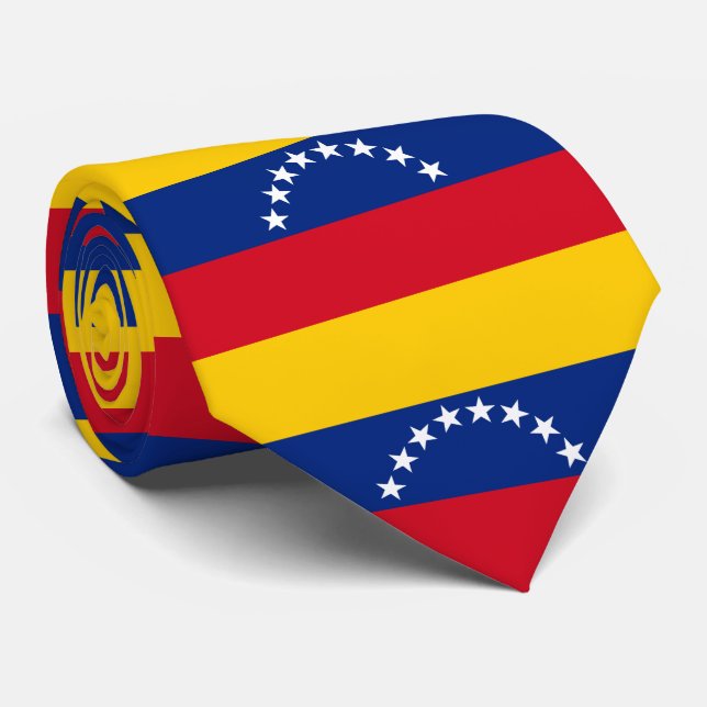 Venezuela flag patriotic Venezuelans Tie (Rolled)