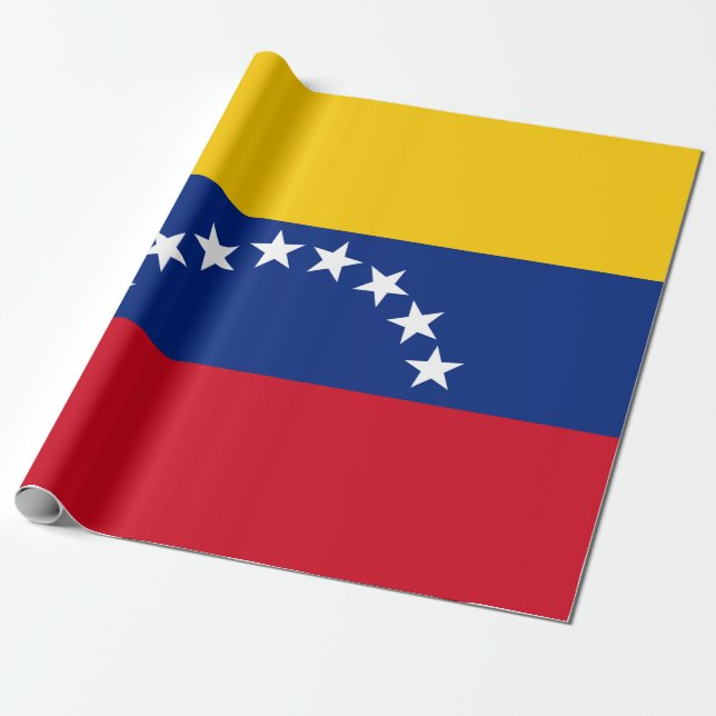 Venezuela flag patriotic Venezuelans Wrapping Paper (Unrolled)