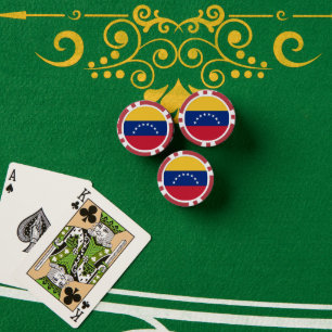 Venezuela flag poker chips