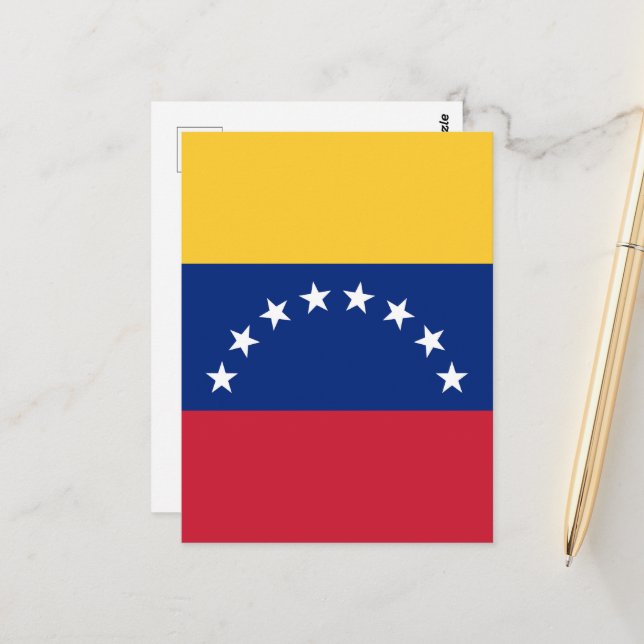 Venezuela flag postcard (Front/Back In Situ)