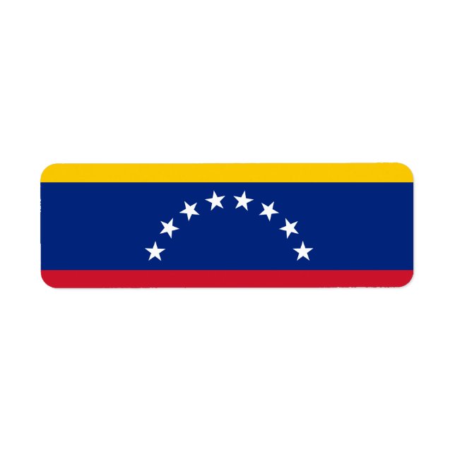 Venezuela flag return address label (Front)