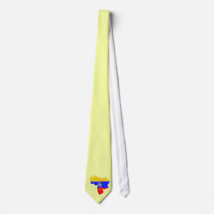 Venezuela flag silhouette tie