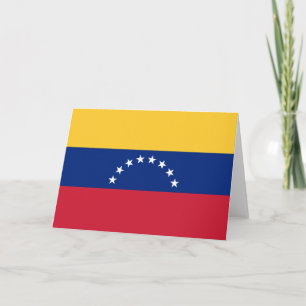 Venezuela flag thank you card