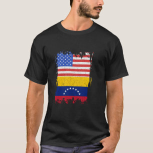 Venezuela Flag USA America Venezuelan Roots Venezu T-Shirt