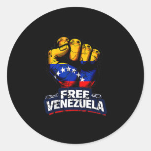 Venezuela Flag Venezuela Libre 2026  Classic Round Sticker