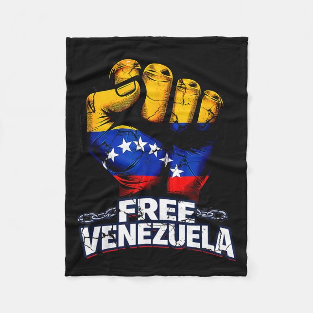 Venezuela Flag Venezuela Libre 2026  Fleece Blanket (Front)