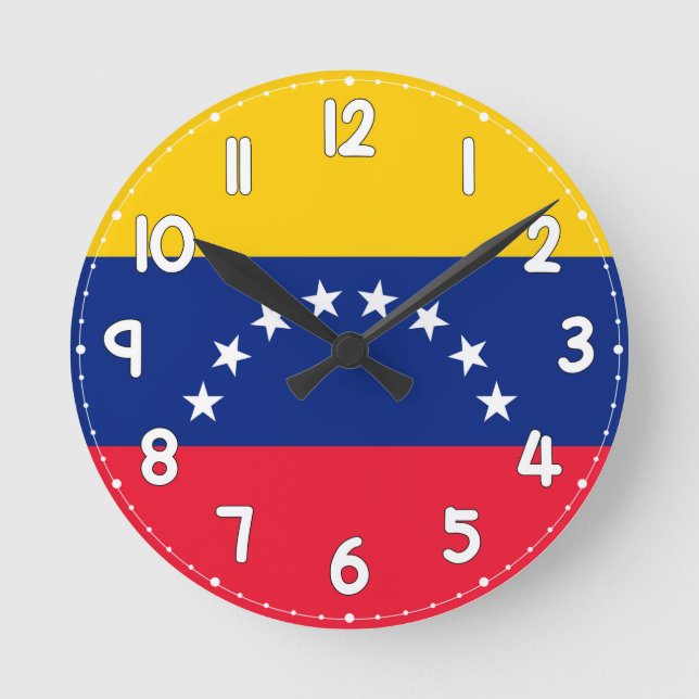 Venezuela Flag Wall Clock - Flag of Venezuela (Front)