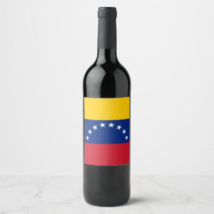 Venezuela flag wine label