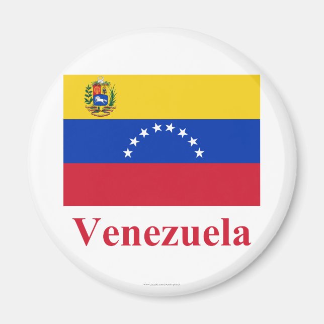 Venezuela Flag with Name Magnet (Front)