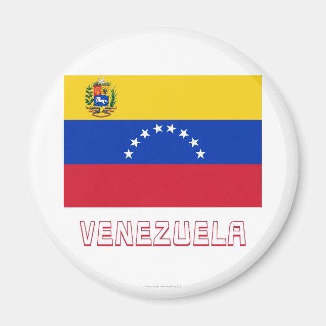 Venezuela Flag with Name Magnet (Front)