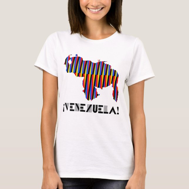 VENEZUELA FLANNEL MAP CROSS TEN T-Shirt (Front)