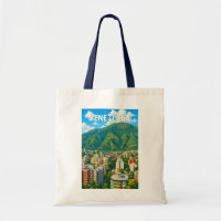 Venezuela Illustration Travel Art Vintage