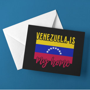 Venezuela Is my Home Flag  Postcard