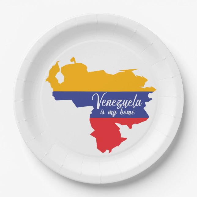 Venezuela is my home   paper plate (Front)