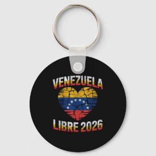 Venezuela Libre 2026 Venezuela Heart Flag Key Ring