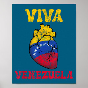Venezuela Libre 2026 Venezuela Heart Flag Poster